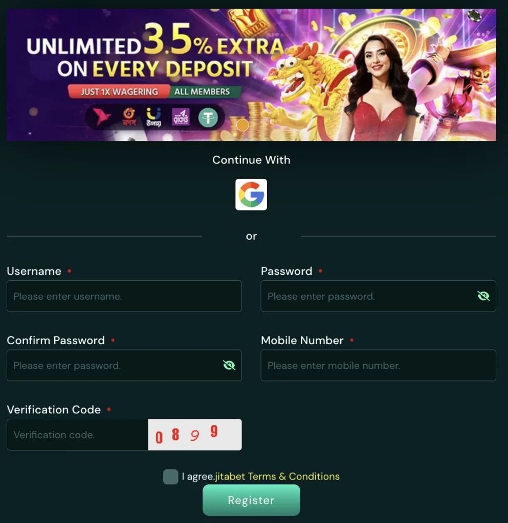 jitabet sign up